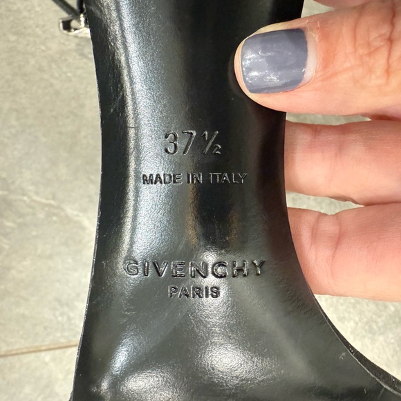 Givenchy Black and Silver G-Cube Ankle Strap Sandals size 37.5 - Picture 6 of 10